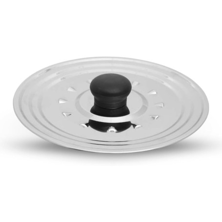 Couvercle Universel en Acier Inoxydable 26-28 cm avec Poignée Ergonomique