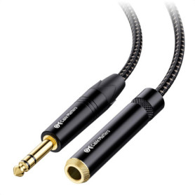 Câble d'extension audio 1/4 TRS mâle vers femelle - 3,6 m