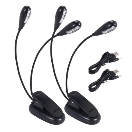 Support de Musique LED PRATYAHARA - Lot de 2 Lampes de Lecture Clipables