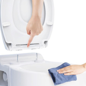 Abattant WC RAM ONLINE à Relâchement Rapide en ABS Blanc