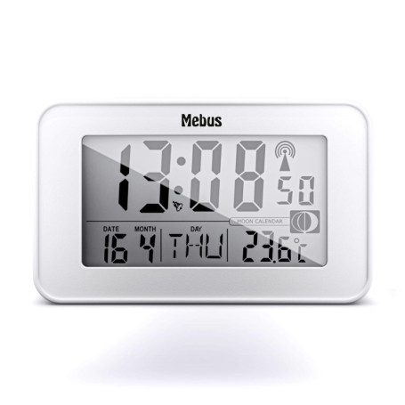 Réveil Radio-Piloté Mebus avec Thermomètre et Calendrier