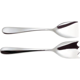 Couverts à Salade Nuovo Milano en Acier Inoxydable - Alessi