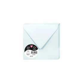 Enveloppes Gommées Carrées Clairefontaine - Paquet de 20 - 14x14cm - Papier Premium Bleu