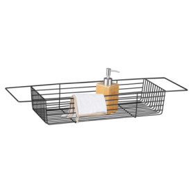 Pont de Baignoire en Métal Navaris - Plateau de Bain Pratique 70 x 20 cm
