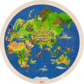 Puzzle en Bois Goki - Apprentissage des Formes et Couleurs