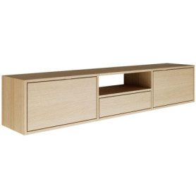Meuble TV Suspendu Selsey 150 cm en Chêne - Design Scandinave Minimaliste