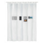 Rideau de Douche Transparent avec Poches Tactiles - 180 x 200 cm