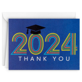Cartes de Remerciement Hallmark 2024 - 40 Notes avec Enveloppes Bleu Rétro