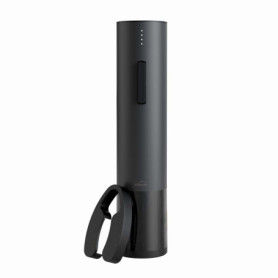 Tire-bouchon électrique Black Luxe en acier inoxydable - Ouvre-vin moderne et ergonomique