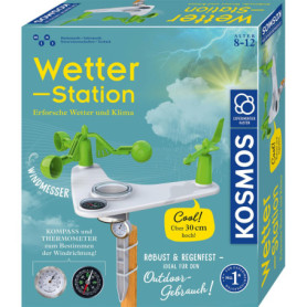Station Météo Kosmos pour Enfants - Explorez le Climat avec Anémomètre et Boussole
