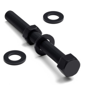 Pack de 5 Vis Hexagonales en Polypropylène Noir M16 x 150mm