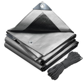 Bâche de Protection Imperméable VOUNOT 180g/m² pour Jardin et Piscine - 1.5x6m