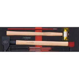 Module d'Outils de Frappe KS TOOLS en Bois - 9 Pièces pour Servantes et Établis