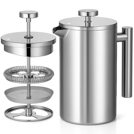 Cafetière à Piston Isotherme Red Ember en Acier Inoxydable - 1 L