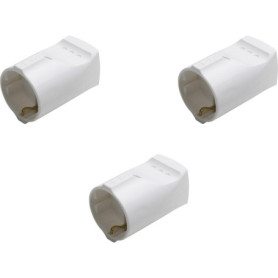 Embrayage Schuko Meister avec Protection - 3 Pièces - Blanc