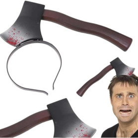 Serre-Tête Hache Ensanglantée Halloween - Accessoire Déguisement Effrayant