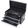 Coffre à outils en métal noir avec 3 tiroirs - KS TOOLS