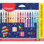 Maped Pixel Party - Pochette de 18 Feutres Lavables pour Enfants