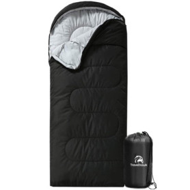 Sac de Couchage TravelHawk Ultra Léger 3-4 Saisons - Noir