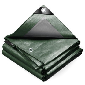 Bâche de Protection VOUNOT 240g/m² Imperméable Ultra Résistante 3x4m