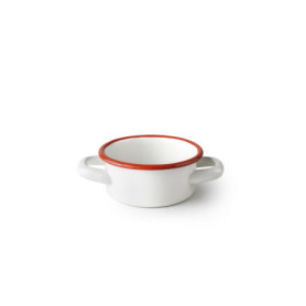 Casserole Vintage Bordeaux en Acier Émaillé - 10 cm