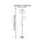 Lampadaire Moderne Conesa en Acier Nickelé Mat - Eglo