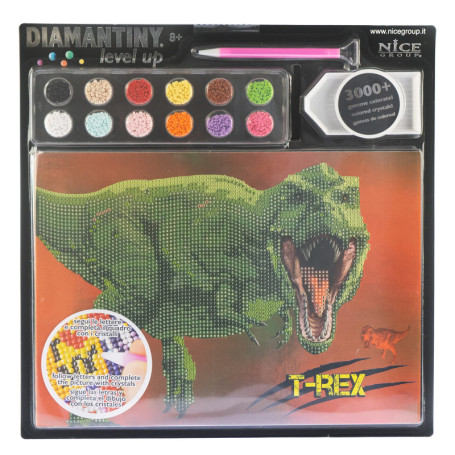 Kit de Peinture Diamant T-Rex - Activité Artistique en Relief pour Enfants