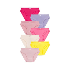 Lot de 7 Culottes Fille en Coton Multicolore - Petit Bateau
