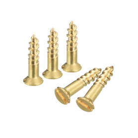Vis à Bois en Laiton - 50pcs M2 x 8mm Tête Fraisée Auto-Taraudante