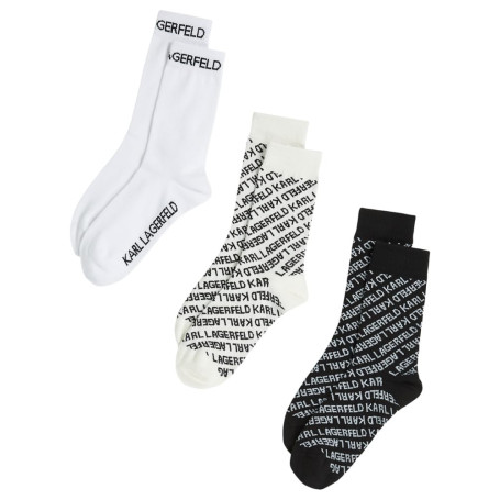 Lot de 3 Chaussettes Monogrammées Karl Lagerfeld pour Femmes