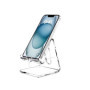 Support de Téléphone Portable en Acrylique Transparent pour Bureau - Compatible iPhone et Android