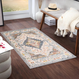 Tapis Vintage Livabliss Casablanca - 80x150 cm, Style Oriental Boho, Résistant aux Taches