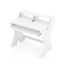 Bureau Compact Glorious Sound Desk Blanc - Station de Travail Évolutive