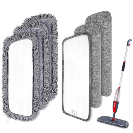 Lot de 6 Housses de Nettoyage en Microfibre pour Serpillière