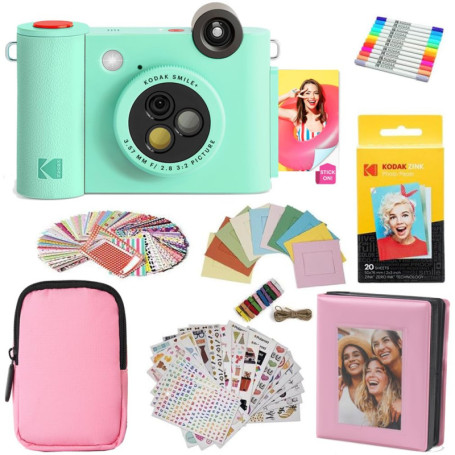 KODAK Smile+ Caméra Instantanée et Imprimante Photo - Pack Cadeau Vert