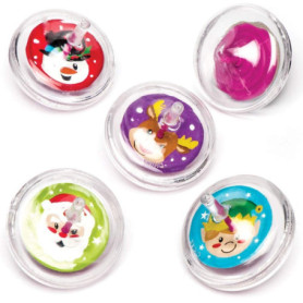 Lot de 8 Toupies de Noël Colorées pour Enfants - Baker Ross