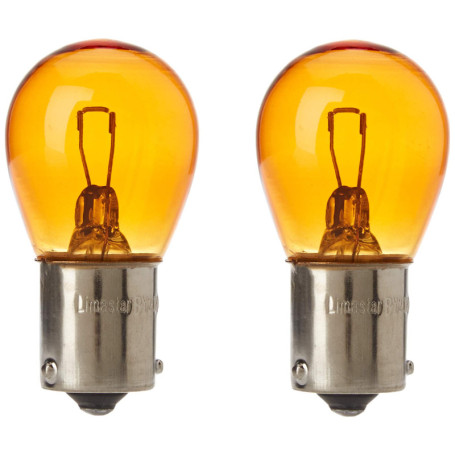 Ampoules Clignotantes Halogènes BAU15S 12V 21W Jaunes - Lot de 2