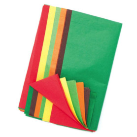 Papier de Soie D'Automne Baker Ross - Pack de 24 Feuilles Colorées pour Artisanat