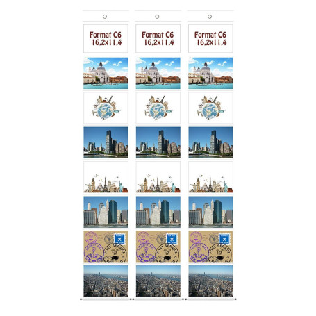 Lot de 3 Porte-Photos Paysage C6 - Élégants et Pratiques