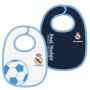 Lot de 2 Bavoirs Bébé Real Madrid - Couleur Bleue