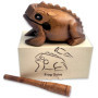 Grenouille Guiro en Bois Purity Style - Instrument de Percussion Équitable avec Coffret Cadeau