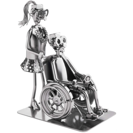 Figurine Infirmière en Métal BRUBAKER - Décoration Artisanale pour Bureau et Maison