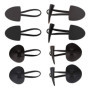 Lot de 12 boutons de fermeture en cuir synthétique pour couture - Marron et Noir