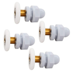 Rouleaux de Porte de Douche Gativs - 4 Pièces en Plastique et Cuivre