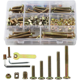Lot de 150 Écrous Cylindriques M6 pour Meubles - 30 à 80 mm