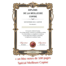 Diplôme Spécial pour la Meilleure Copine - Bloc-Notes Cadeau