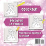 Livre de Poinçonnage et Coloriage pour Enfants - Princesses et Fées