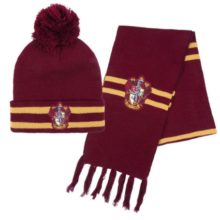 Ensemble Chapeau et Écharpe Gryffondor Harry Potter pour Enfants