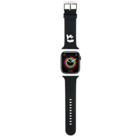 Bracelet en Caoutchouc Noir Karl Lagerfeld pour Apple Watch 38/40/41 mm