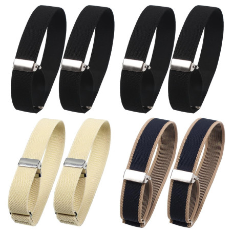 Brassards de Chemise Élastiques Anseom - 4 Paires Ajustables pour Homme